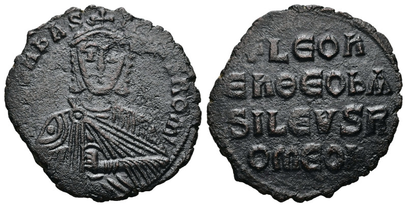 Leo VI the Wise, AD 886-912. AE, Follis. 5.55 g. 25.59 mm. Constantinople.
Obv: ...