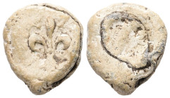 8.04 g 19.19 mm
PB Byzantine token or tessera. Details will follow.