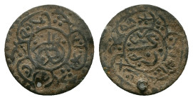 Islamic Coins. Circa 7th – 16th Century.AE


Reference : "Repatinated"
Condition: Very Fine


Weight: 0.55 gr.
Diameter: 14.2 mm.