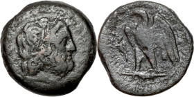 Ptolemaic Kings Of Egypt. (3-1 century BC. Bronze. Obverse: Head of Zeus. Reverse: Eagle on Thunderbolt
25mm 13.56g0