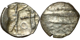 Phoenicia, Obol, Sidon (375-333 BC) Obverse: Galley l.; legend in Phoenician, Reverse. Persian king battling lion
8mm 0,53g0