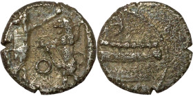 Phoenicia, Obol, Sidon (375-333 BC) Obverse: Galley l.; legend in Phoenician, Reverse. Persian king battling lion
9mm 0,79g0