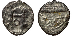 Phoenicia, Obol, Sidon (375-333 BC) Obverse: Galley l.; legend in Phoenician, Reverse. Persian king battling lion
10mm 0,74g0