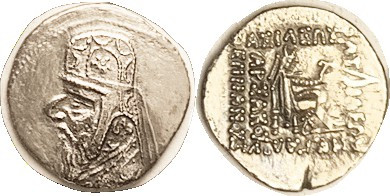 PARTHIA, Mithradates II, Drachm, Sellw.28.1, AEF, obv centered just a touch low,...