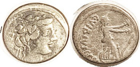 C. Vibius Pansa, 48 BC, Cr. 449/2, Sy.946;. Liber head r/Ceres stg r, torches; F-VF/F, sl off-ctr, good metal with lt tone, bold features. (A F with l...