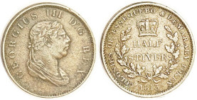 BRIT. GUIANA, (Essequibo) Æ 1/2 Stiver 1813, Geo III bust r/Lgnd, crown, wreath; 28 mm; VF, medium brown, faintly grainy but pleasant.