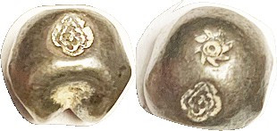 THAILAND, Silver bullet money, Baht, 1782-1809, C13, 15.12 g, with 2 stamps, Cha...