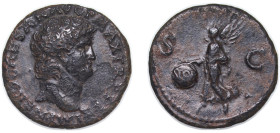 Rome Roman Empire 62 - 68 AE As - Nero (S C; Victory) Bronze Rome Mint 9.73g VF RIC I 314 OCRE ric.1(2).ner.314