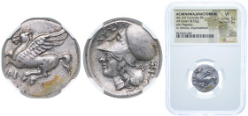 Greece (ancient) Anaktorion Akarnania 320 BC - 280 BC AR Stater Silver 8.57g NGC VF Strike: 5/5 Surface: 5/5 Pegasi 67 BCD Akarnania 106