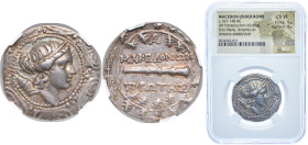 Greece (ancient) Kingdom of Macedonia 167 BC - 149 BC AR Tetradrachm - First Meris (Roman protectorate) Silver Amphipolis Mint 16.89g NGC CH VF Strike...