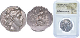 Greece (ancient) Kings of Thrace 305 BC - 281 BC AR Tetradrachm - Lysimachos Silver Lampsakos Mint 17.17g NGC CH XF Strike: 5/5 Surface: 4/5 SNG Oxfor...