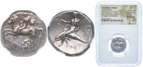 Greece (ancient) Tarentum Calabria 302 BC - 280 BC AR Didrachm Silver 7.77g NGC XF Strike: 4/5 Surface: 2/5 HN Italy 965