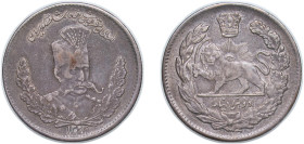 Iran Kingdom - Qajar dynasty AH 1323 (1905) 2000 Dīnār - Moẓaffar od-Dīn Qājār Silver (.900) 9.16g XF KM 979