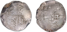 Bolivia Spanish colony 1603 - 1612 P R 8 Reales - Philip III ¨Value VIII¨ Silver (.931) Potosi Mint 26.66g VF AC. 912 var