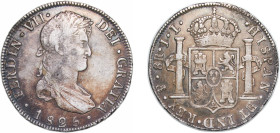 Bolivia Spanish colony 1825 PTS JL 8 Reales - Ferdinand VII Silver (.896) Potosi Mint 26.93g VF KM 84