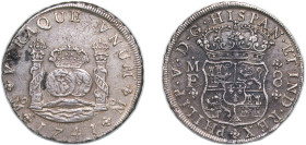 Mexico Spanish colony 1741 Mo MF 8 Reales - Philip V Silver (.917) Mexico City Mint 26.69g XF KM 103