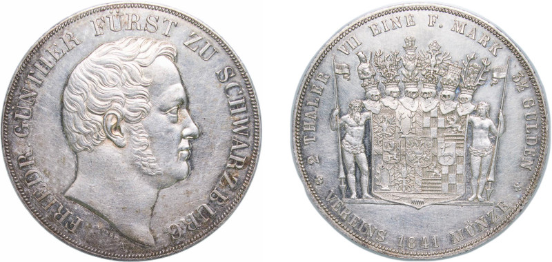 Germany Principality of Schwarzburg-Rudolstadt German states 1841 A 2 Thalers / ...