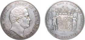 Germany Principality of Schwarzburg-Rudolstadt German states 1841 A 2 Thalers / 3½ Gulden - Frederick Günther Silver (.900) (5100) 37.14g AU KM 170 Da...