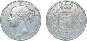 Great Britain United Kingdom 1844 1 Crown - Victoria (1st portrait) Silver (.925) (94200) 28.1g XF KM 741 Sp 3882