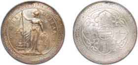 Great Britain United Kingdom 1900 B 1 Dollar (British Trade Dollar) Silver (.900) Bombay Mint (9106619) 26.9g UNC KM T5