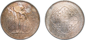 Great Britain United Kingdom 1902 B 1 Dollar (British Trade Dollar) Silver (.900) Bombay Mint (30404499) 26.94g UNC KM T5