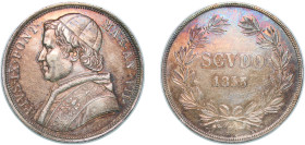 Italy Papal States Italian states 1853 R 1 Scudo - Pius IX Silver (.900) Rome Mint (527380) 26.89g AU KM 1336 MIR 3117 MIR 3137 Berman 3309 Munt 9-10 ...