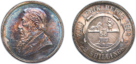 South Africa South African Republic 1892 2 Shillings (Zuid Afrikaansche Republiek) Silver (.925) Berlin Mint (55206) 11.31g UNC KM 6 Hern Z23-28