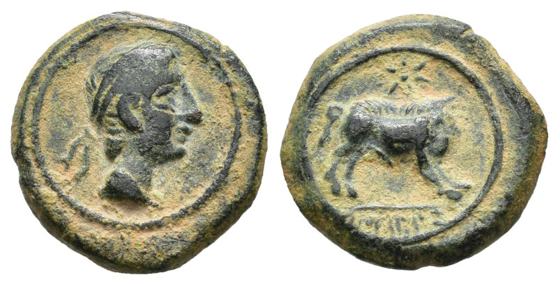 HISPANIA ANTIGUA. CASTULO. Cuarto. A/ Cabeza masculina diademada y con ínfulas a...