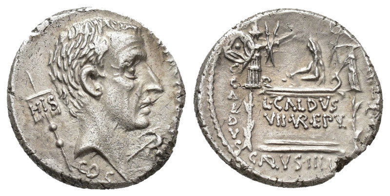REPÚBLICA ROMANA. COILIA. C. Coelius Caldus. Denario. Roma (51 a.C.). A/ Cabeza ...