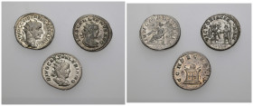 IMPERIO ROMANO. Lote de 3 antoninianos: Valeriano II, Treboniano Galo y Galieno. MBC/EBC.