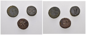 IMPERIO ROMANO. Lote de 3 cuadrantes. MBC-/MBC.