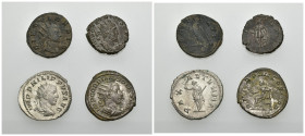 IMPERIO ROMANO. Lote de 4 antoninianos: Filipo el Árabe, Gordiano III, Claudio II y Tétrico. BC+/MBC+.