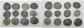 IMPERIO ROMANO. Lote de 12 antoninianos: Galieno (6) y Claudio II (6). MBC/MBC+.