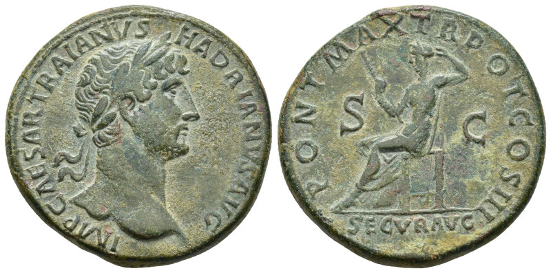 IMPERIO ROMANO. ADRIANO. Roma. Sestercio (119-120). A/ Cabeza laureada a der.; I...