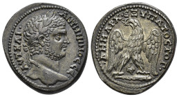 IMPERIO ROMANO. CARACALLA. Tiro. Tetradracma. A/ Cabeza laureada a der. R/ Águila con alas abiertas mirando a izq., debajo clava y entre las patas con...