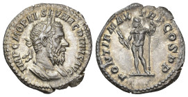 IMPERIO ROMANO. MACRINO. Roma. Denario (217). A/ Busto laureado y acorazado a der.; IMP CM OPEL SEV MACRINVS AVG. R/ Júpiter a izq. con haz de rayos y...