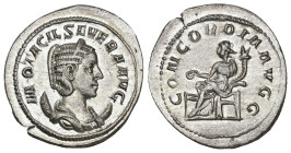 IMPERIO ROMANO. OTACILIA SEVERA. Roma. Antoniniano (246-248). A/ Busto drapeado sobre creciente a der.; M OTACIL SEVERA AVG. R/ Concordia sentada a iz...
