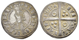 CORONA DE ARAGÓN. ALFONSO II EL LIBERAL. Croat. Barcelona. AR 3,08 g. 23,8 mm. III-331. MBC.