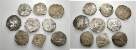FELIPE IV. Lote de 9 piezas de 8 reales. Varias cecas. RC/MBC-.