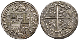 FELIPE IV. 8 reales. 1659. Segovia. BR. AR 26,02 g. 40 mm. AC-1597. Rev. algo descentrado. MBC+/MBC. 

Lote no sujeto a tasas de exportación.