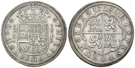 FELIPE V. 8 reales. 1728. Sevilla. P. AR 26,68 g. 42,6 mm. VI-1260; AC-1618. MBC+. Muy escasa.

Lote no sujeto a tasas de exportación.