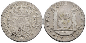 FERNANDO VI. 8 reales. 1749. México. MF. AR 26,7 g. 38,5 mm. VI-357; AC-473. MBC-. 

Lote no sujeto a tasas de exportación.
