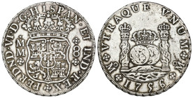 FERNANDO VI. 8 reales. 1756/5. México. MM. AR 26,59 g. 39,2 mm. VI-367 var.; AC-490. MBC. 

Lote no sujeto a tasas de exportación.