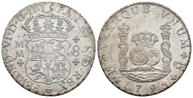 FERNANDO VI. 8 reales. 1759. México. MM. AR 26,87 g. 38,6 mm. VI-370; AC-495. Raya en rev. y pequeñas marcas. R.B.O. EBC.

Lote no sujeto a tasas de...