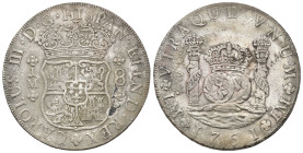 CARLOS III. 8 reales. 1761. Lima. JM. Punto sobre las L de ambas marcas de ceca. AR 26,36 g. 39,2 mm. VI-872; AC-1020. Oxidaciones. MBC-/MBC. 

Lote...