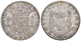 CARLOS III. 8 reales. 1768. México. MF. AR 26,69 g. 39,5 mm. VI-926; AC-1094. MBC/MBC-. 

Lote no sujeto a tasas de exportación.