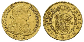 CARLOS III. Escudo. 1781. Madrid. PJ. AU 3,37 g. 17 mm. VI-1125; AC-1361. EBC-.