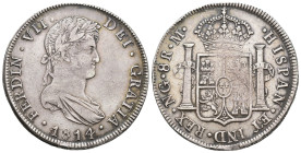 FERNANDO VII. 8 reales. 1814. Nueva Guatemala. M. AR 26,9 g. 40 mm. VI-1026; AC-1227. MBC. 

Lote no sujeto a tasas de exportación.