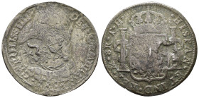 FERNANDO VII. Doble resello de Morelos TLALPUJAHUA sobre 8 reales 1807, México, TH, fundida. AR 21,8 g. 39,8 mm. La moneda MBC-, el resello MBC+. Rara...