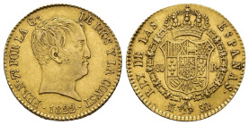 FERNANDO VII. 80 reales. 1822. Madrid. SR. AU 6,77 g. 21,8 mm. VI-1344; AC-1641. MBC+.